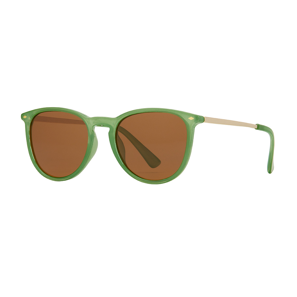 Blue Planet Eco-Eyewear  AIRE - SAGE GREEN / GOLD + BROWN POLARIZED LENS